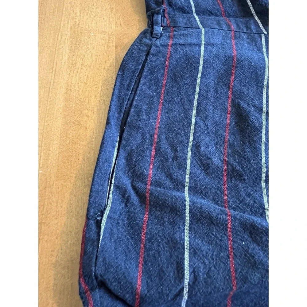 Universal Thread Jumpsuit Women's Sz M Blue White‎ Red Striped 100% Cotton